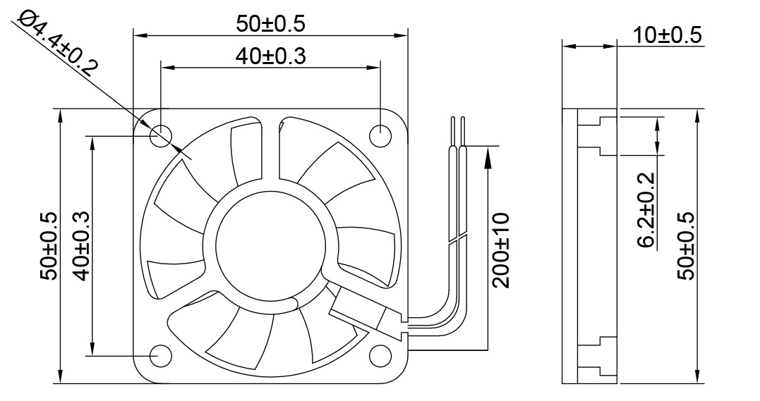MFD5010 Dimensions
